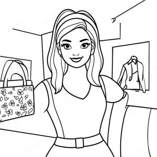 Retro 90s Barbie Coloring Pages