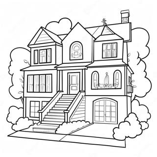 Classic 90s Barbie Dreamhouse Coloring Page 21044-17082