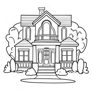 Classic 90s Barbie Dreamhouse Coloring Page 21044-17084