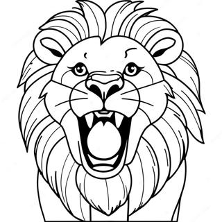 Majestic Lion Roaring Coloring Page 21074-17102