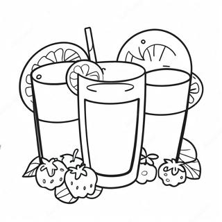 Drinks Coloring Pages