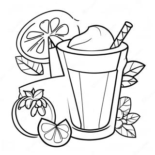 Colorful Drinks Coloring Page 21083-17106