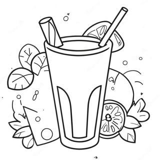 Colorful Drinks Coloring Page 21083-17107