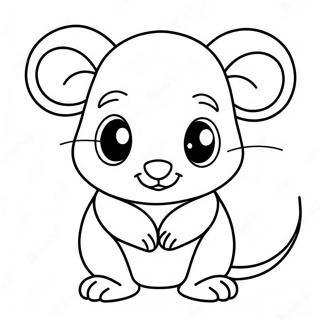 Cute Possum Coloring Page 21093-17114