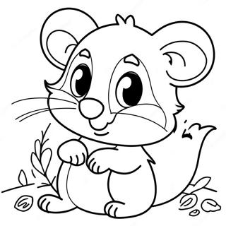 Cute Possum Coloring Page 21093-17116