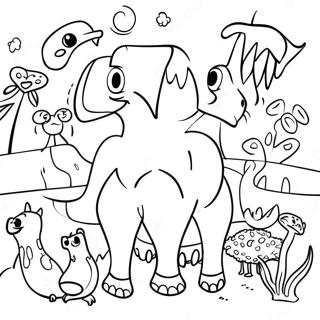 Colorful World Of Animals Coloring Page 21144-17158