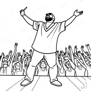 Kanye West Performing On Stage Coloring Page 21174-17186