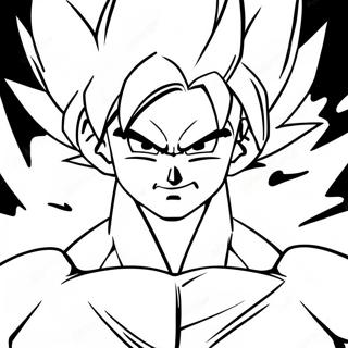 Goku Super Saiyan Blue With Aura Coloring Page 21194-17204