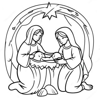 Nativity Coloring Pages