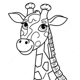 Giraffe With Colorful Spots Coloring Page 2122-1806