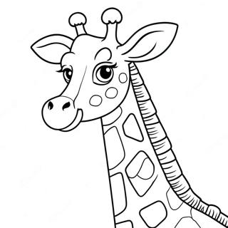 Giraffe With Colorful Spots Coloring Page 2122-1807