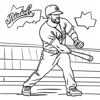 Bryce Harper Swinging Bat Coloring Page 21234-17237