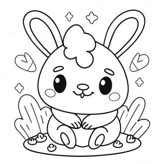 Kawaii Bunny Coloring Pages