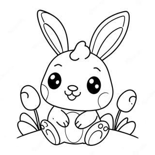 Kawaii Bunny Coloring Page 21263-17254