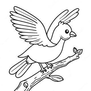 Bird Flying Coloring Pages