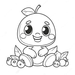 Cute Blueberry Character Coloring Page 21294-17281