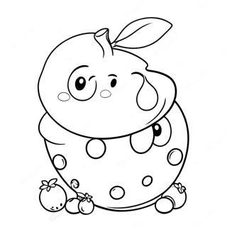 Cute Blueberry Character Coloring Page 21294-17282