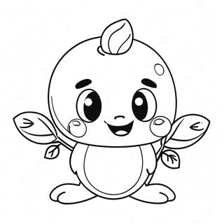 Cute Blueberry Character Coloring Page 21294-17283