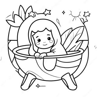 Cute Baby Jesus In Manger Coloring Page 212-173