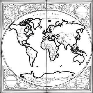 World Map Coloring Page 21304-17291