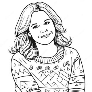 Lorelai Gilmore In A Cozy Sweater Coloring Page 21314-17298