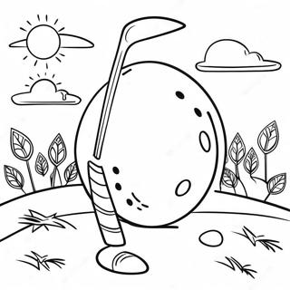 Golf Coloring Page 2131-1815