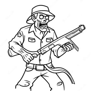 Zombie Hunter Coloring Page 21344-17326