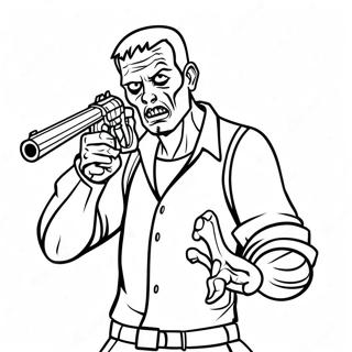 Zombie Hunter Coloring Page 21344-17327