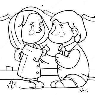 Heartwarming Kindness Acts Coloring Page 21354-17331