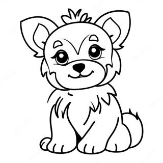 Cute Yorkie Puppy Coloring Page 21364-17342