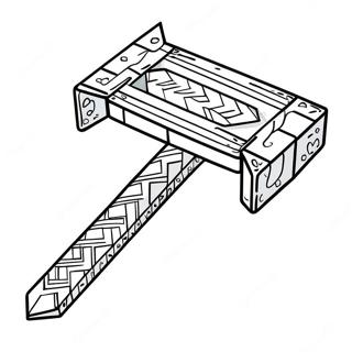 Minecraft Diamond Pickaxe Coloring Page 21374-17347