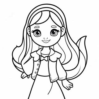 Bella From Rainbow High In Stylish Outfit Coloring Page 21384-17351