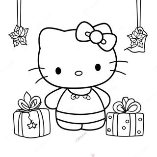 Hello Kitty Christmas Coloring Pages