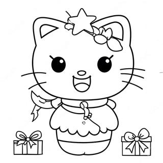 Hello Kitty Christmas Coloring Page 21403-17362