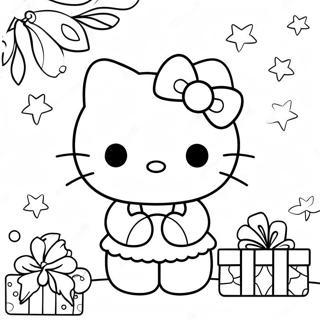 Hello Kitty Christmas Coloring Page 21403-17363