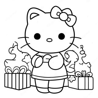 Hello Kitty Christmas Coloring Page 21403-17364