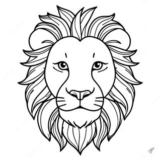 Realistic Lion For Adults Coloring Pages