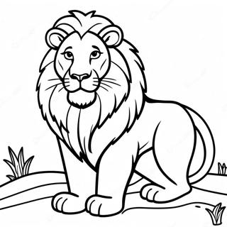 Realistic Lion Coloring Page 21413-42970