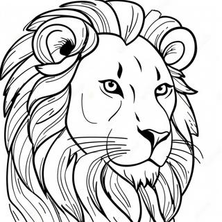 Realistic Lion Coloring Page 21413-42971