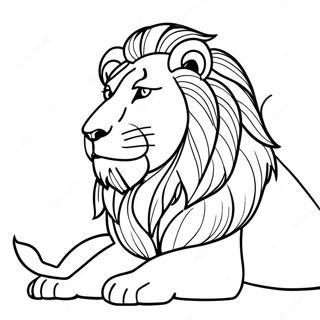 Realistic Lion Coloring Page 21413-42972