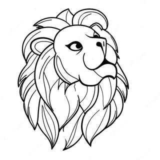 Majestic Lion Roaring Coloring Page 21414-17376