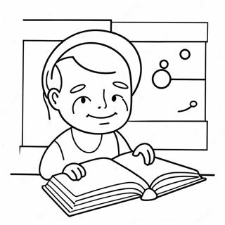 Reading Coloring Pages