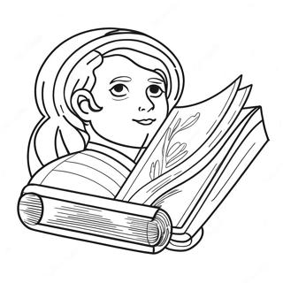 Reading Coloring Page 2141-1828