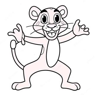 Funny Pink Panther Dancing Coloring Page 21424-17382