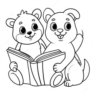 Reading Coloring Pages