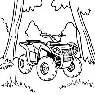 Colorful Atv In The Forest Coloring Page 21434-17391