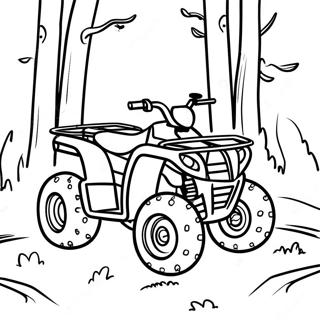 Colorful Atv In The Forest Coloring Page 21434-17392