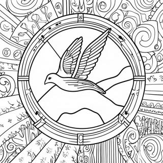 Hunger Games Logo Coloring Page 21443-17395