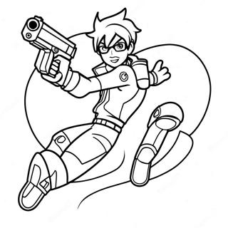 Tracer In Action Coloring Page 21474-17420