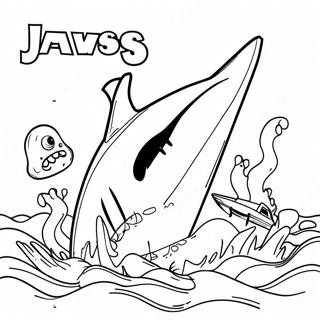 Jaws Movie Poster Coloring Page 21513-17452